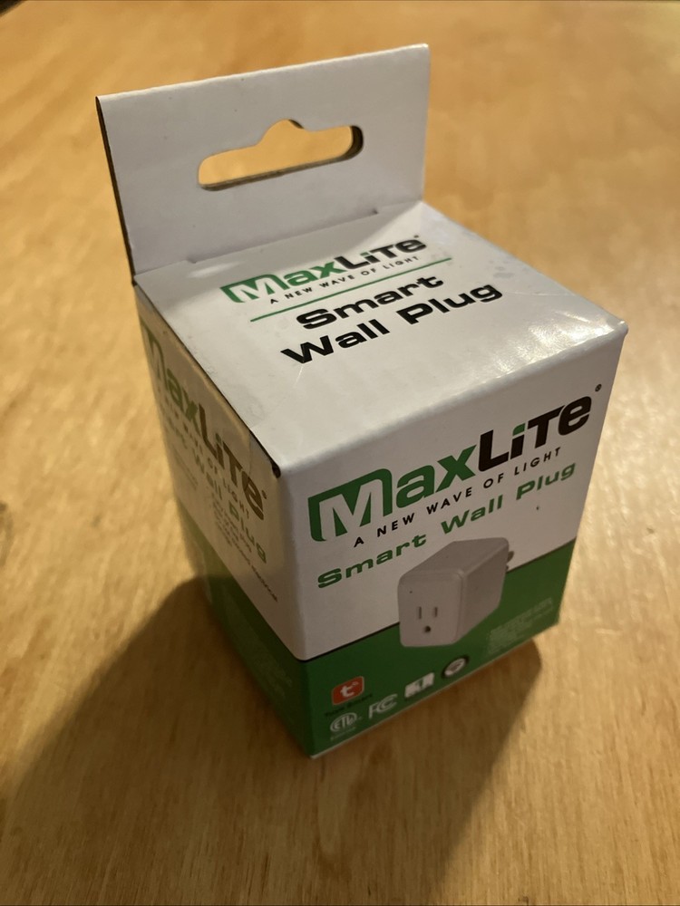 MaxLite Smart Wall Plug (Google and Alexa Compatible) Factory Sealed