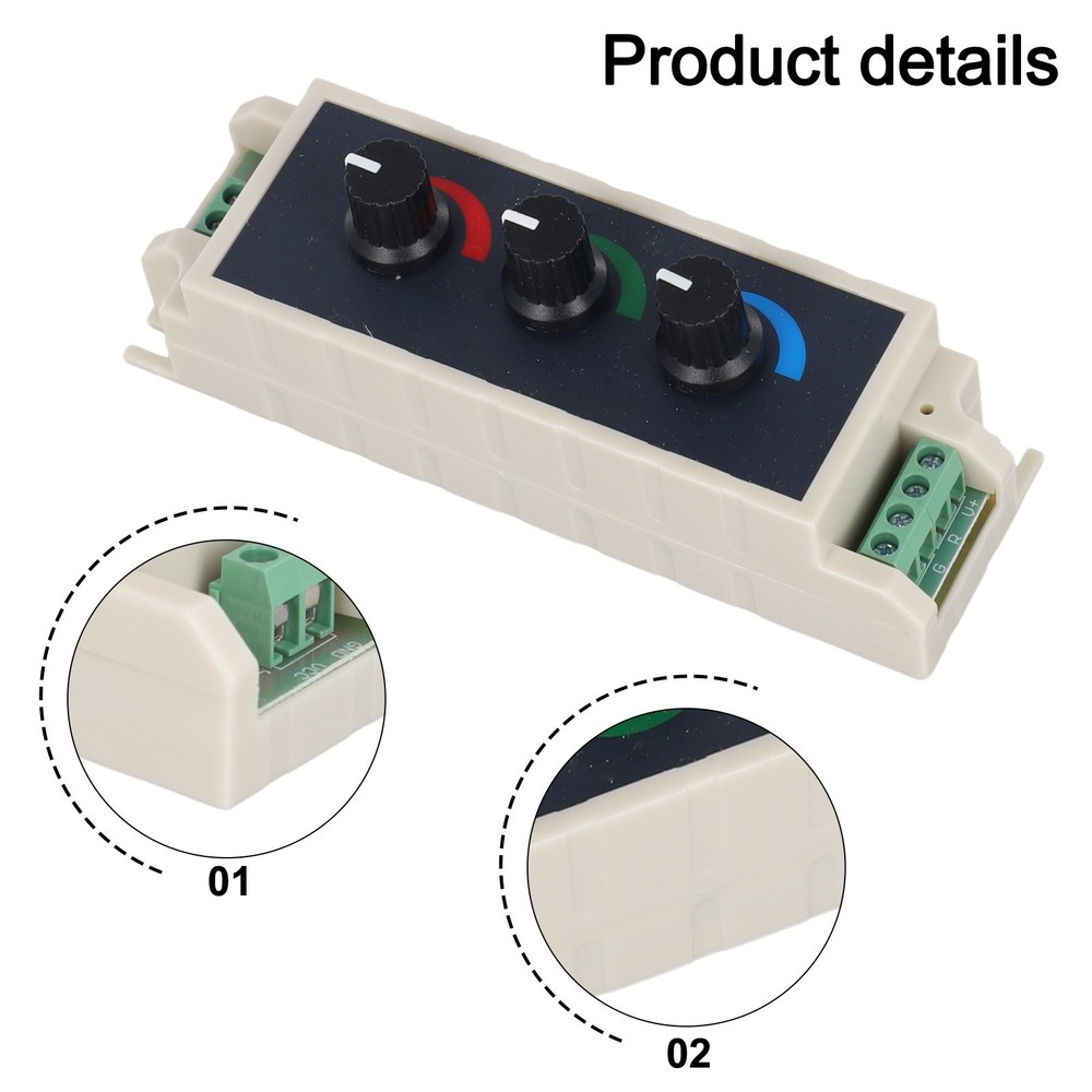 For RGB LED Dimmer Controller Manual Adjustment Knob Easy Installation