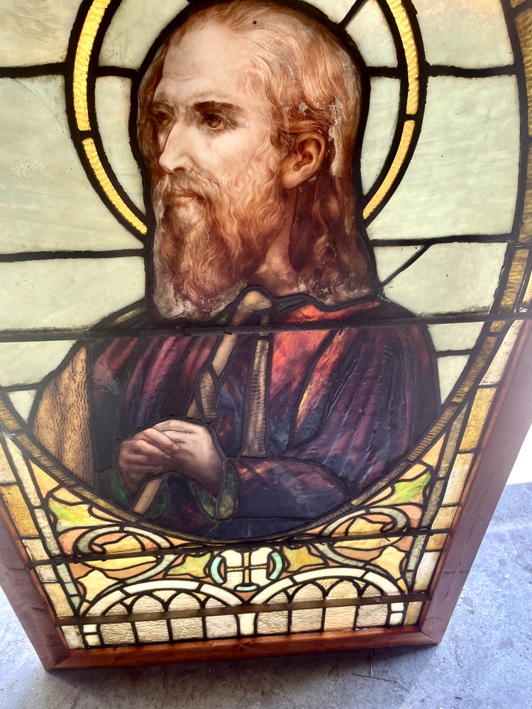 St Cuthbert stained glass window