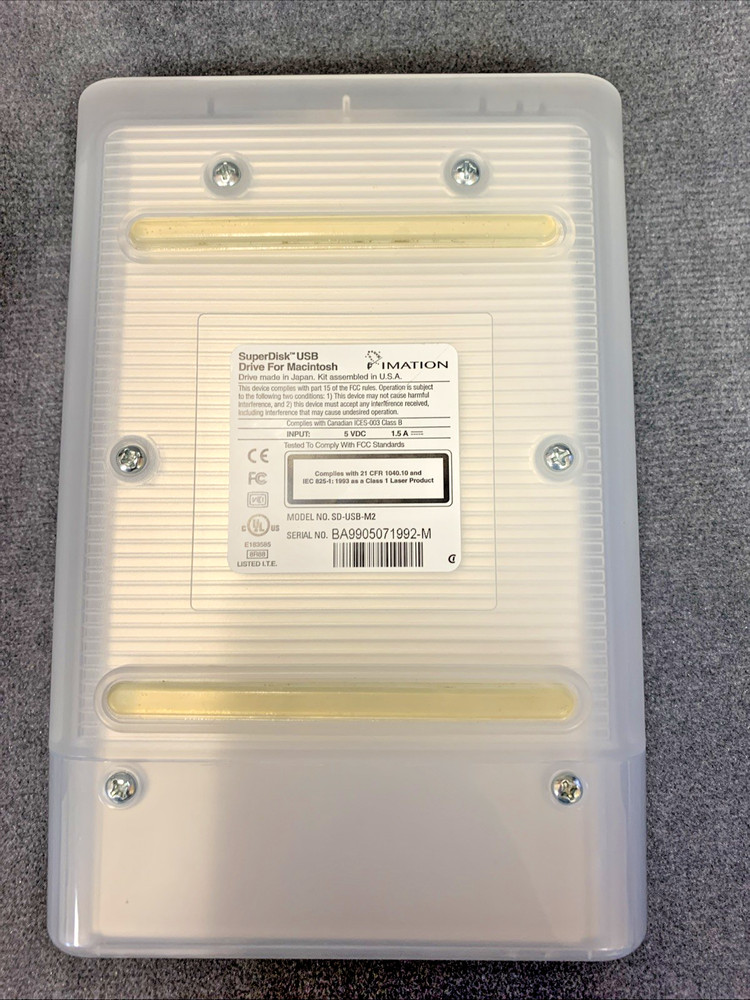 Imation SD-USB-M2 External SuperDisk (LS-120) Mac Portable USB Floppy Disk Drive