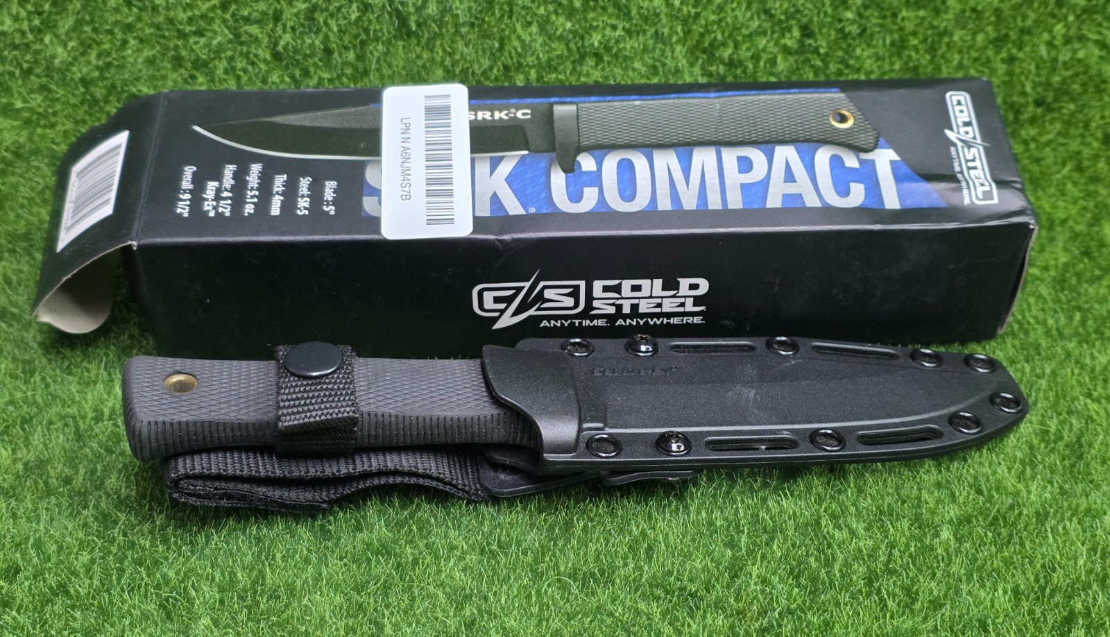 Cold Steel #49LCKD SRK Compact (SK-5) Clip Point Plain Edge 5" Fixed Blade Knife