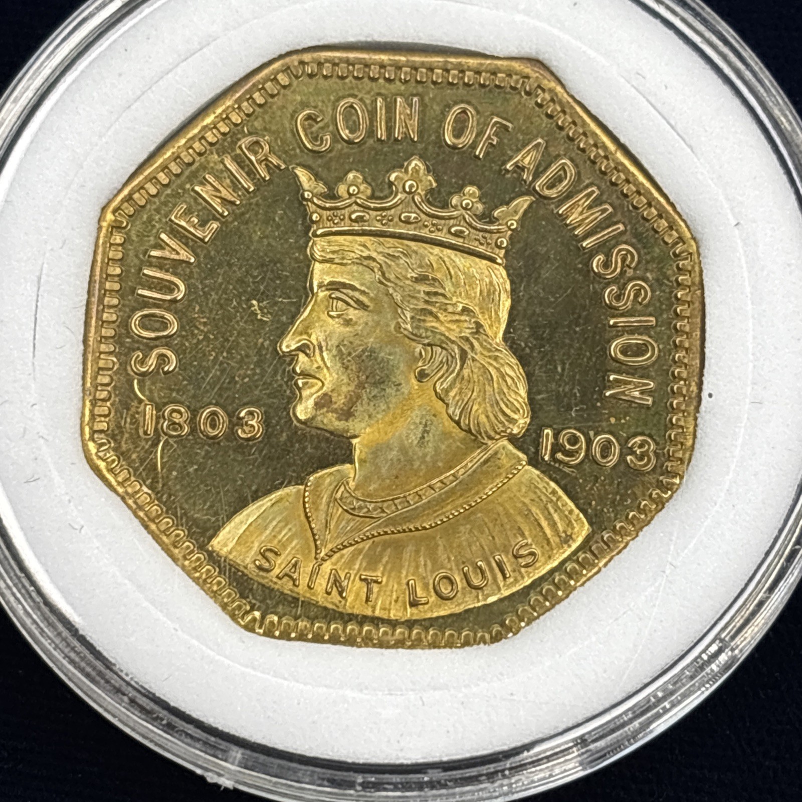 1904 Proof Like HK-306 So Called Dollar Louisiana Purchase Expo Octagonal Brass