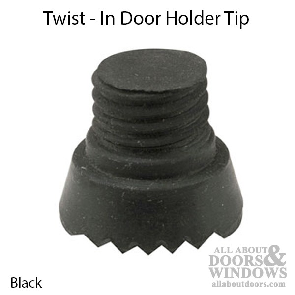 Door Holder Replacement Tip - Twist In - Black