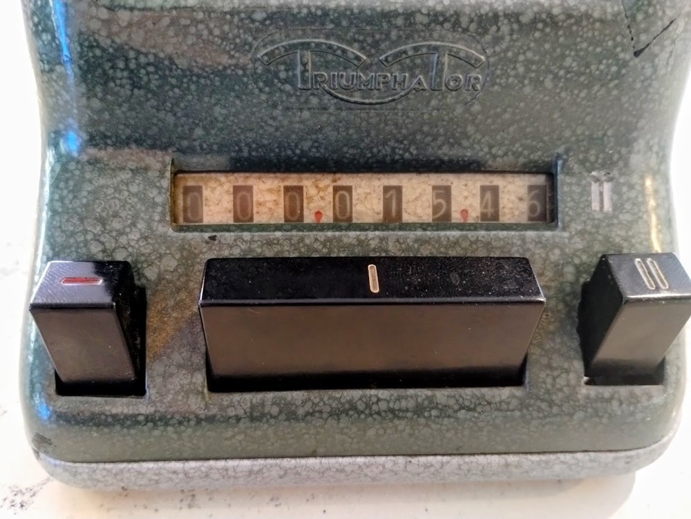 Vintage Mechanical Adding Machine TRIUMPHATOR KA from 1950
