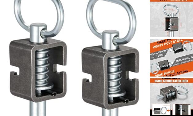 Spring Latch Lock, Weld-On Spring Latch Assembly, Universal Fit for Utility