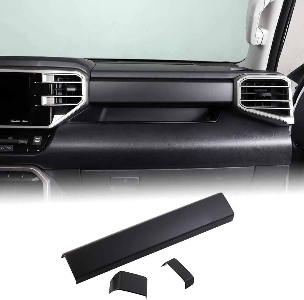 Central Control Dashboard Panel Strips Trim Compatible with Tundra/Matte Black