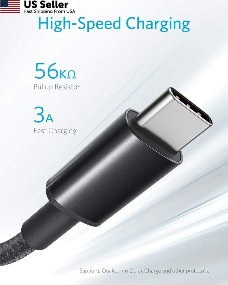 Anker Cable [2 Pack 3ft], USB A to C for iPhone 17 3ft, Black