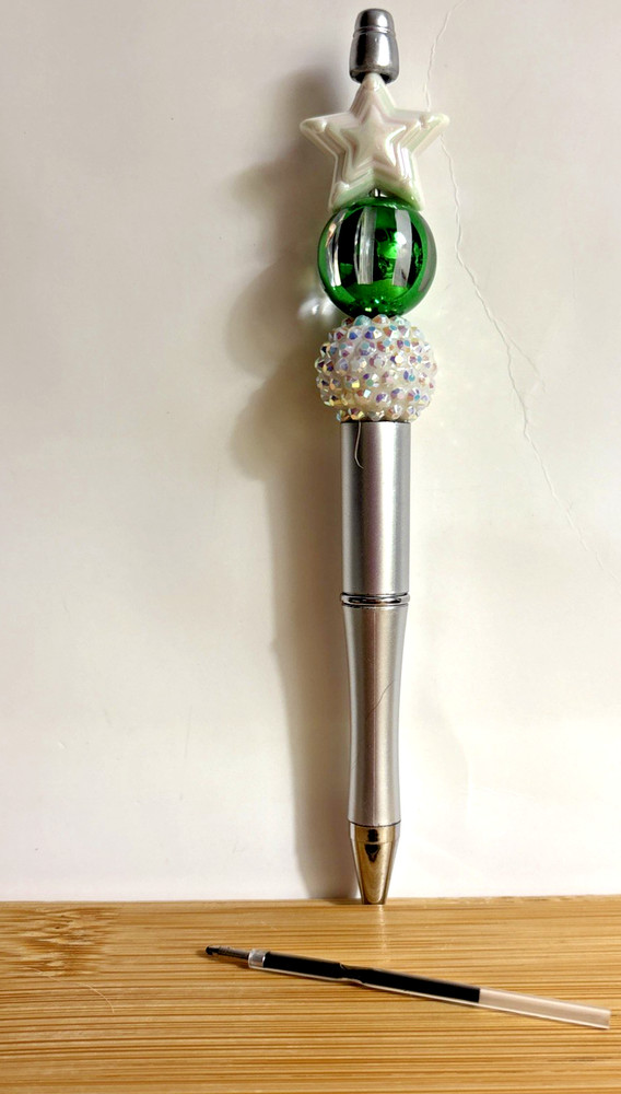 HANDCRAFTED BEADED PEN & NOTE PAD SET make it a great day or not