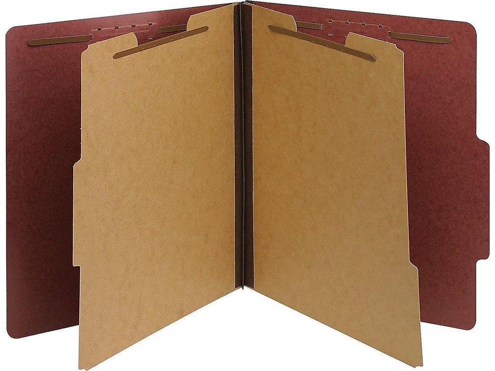 Pendaflex Moisture-Resistant Classification Folders, Letter Size, Red, 10 Count