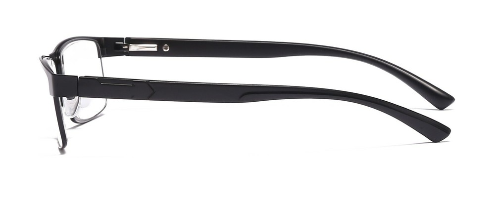 8 Pack Mens Rectangular Metal Frame Classic Reading Glasses Spring Hinge Readers