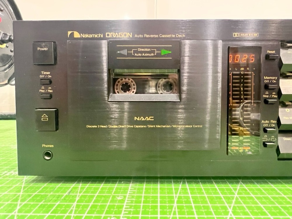 Nakamichi Dragon Auto-Reverse 3-Head Cassette Deck Serviced & Operational+Manual
