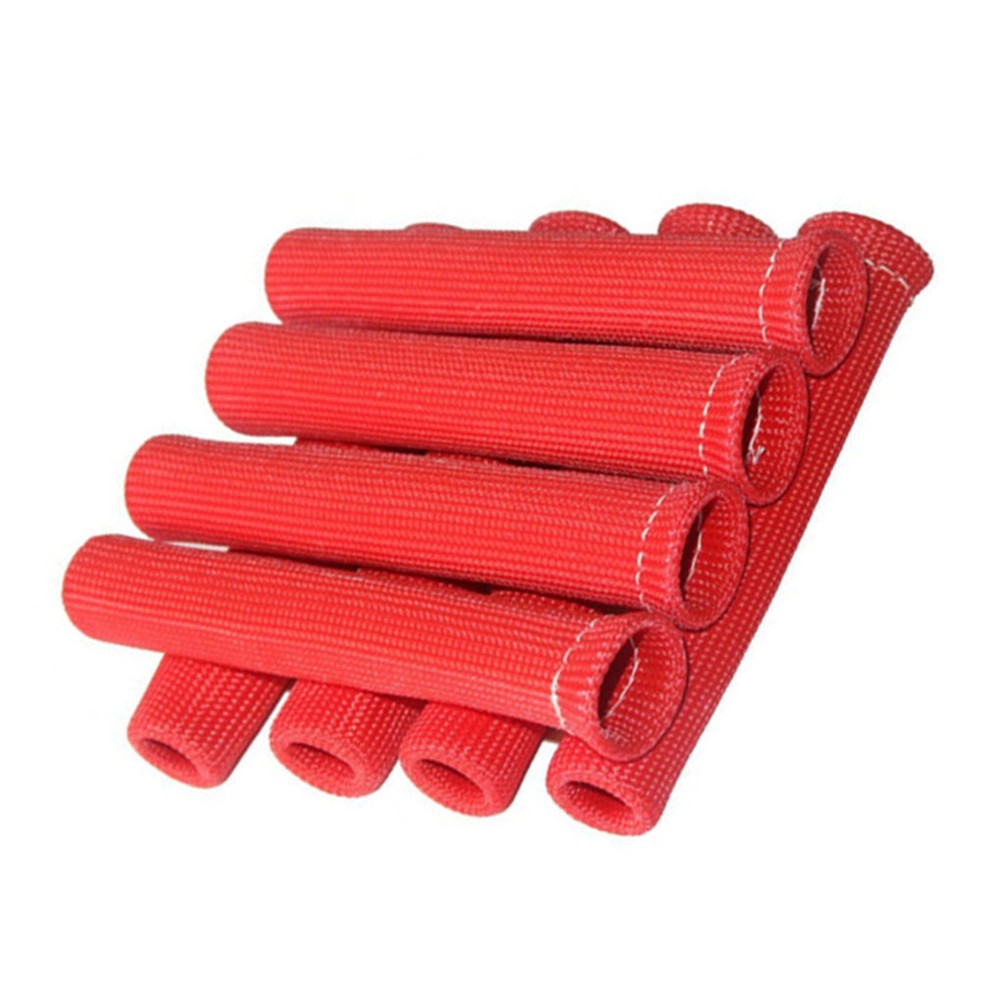 8PCS Spark Plug Wire Boots Heat Shield Protector Insulator Fire Sleeve Protect