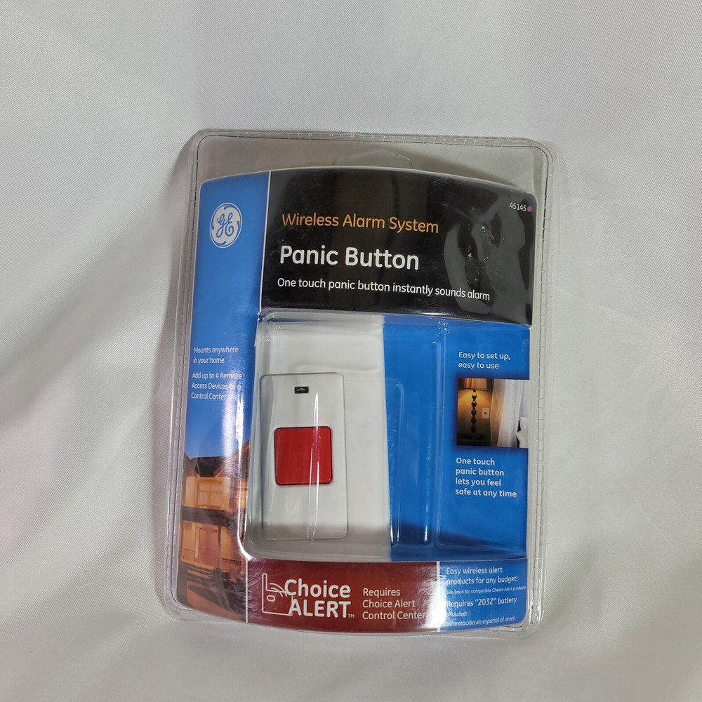 GE Clear Choice Wireless Alarm System Panic Button #45145