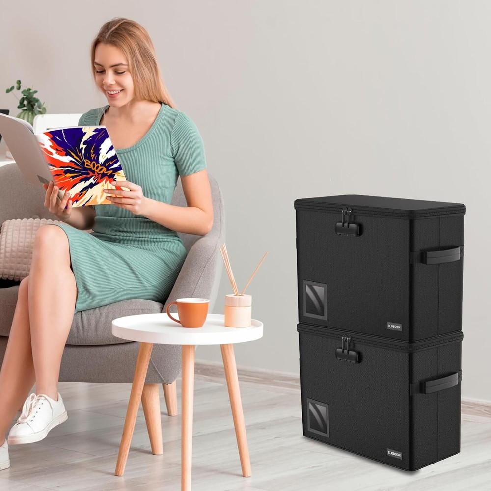 Graded Comic Book Storage for 30 Comics, Fireproof & Water-Resistant & Moistu...