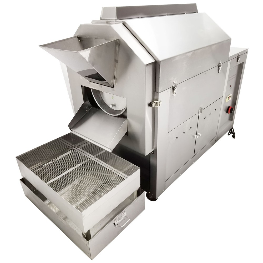 110LBS Full-Automatic Coffee Roaster Nuts Bean Roasting Machine Stainless 220V