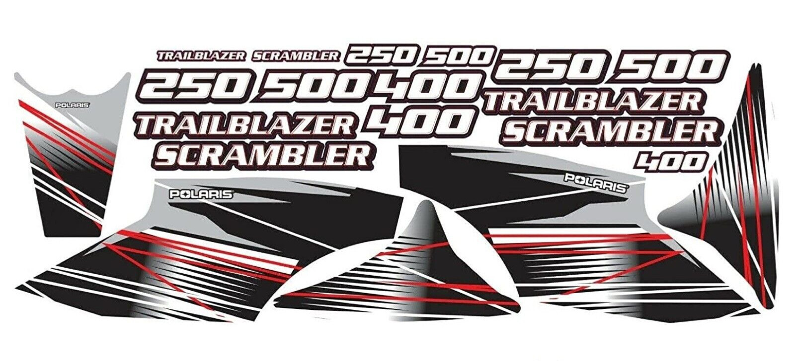 Polaris Scrambler 400 500  Trailblazer 250 (1995-2005) Body Decals Graphics Kit