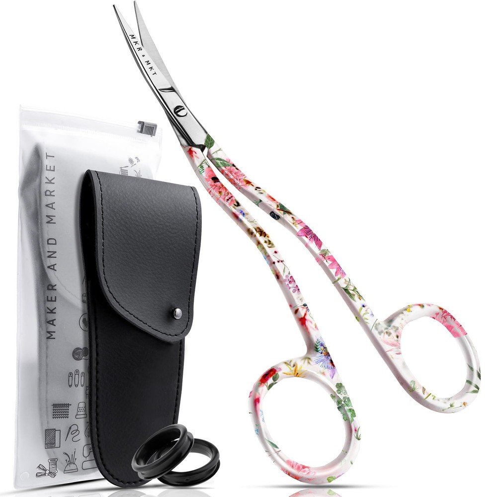 Applique Long Thin Needlepoint Blade 6.1 Inch - Double Bent Curved Offset Han...