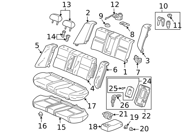 Genuine Honda Lock Bracket 82225-SDA-A01