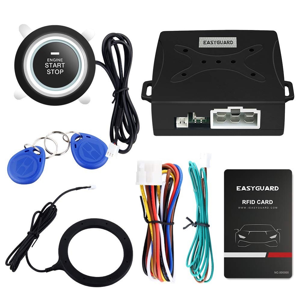 EC004 Smart RFID Push Engine Start Button kit & Keyless Go System Upgrade Key...