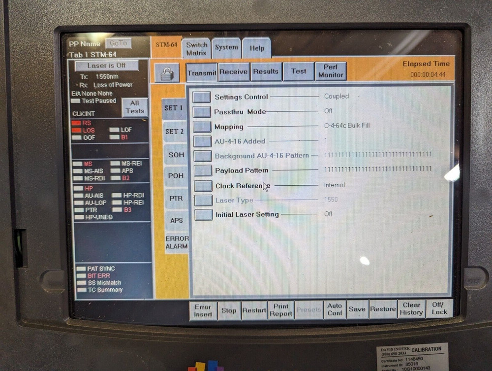 Digital Lightwave NIC10G-A1-B5-E1 Network Information Analyzer w/Hard Case