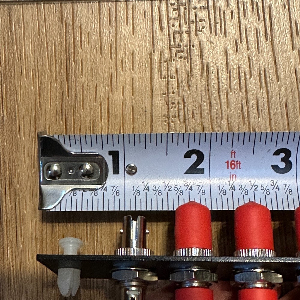 ST Multimode, Simplex, 6 Fiber Panel Red Caps