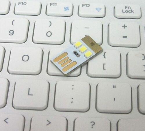 2Pack Super Mini 3-LED USB Tiny Night Light Pocket Lamp for PC Laptop Computer