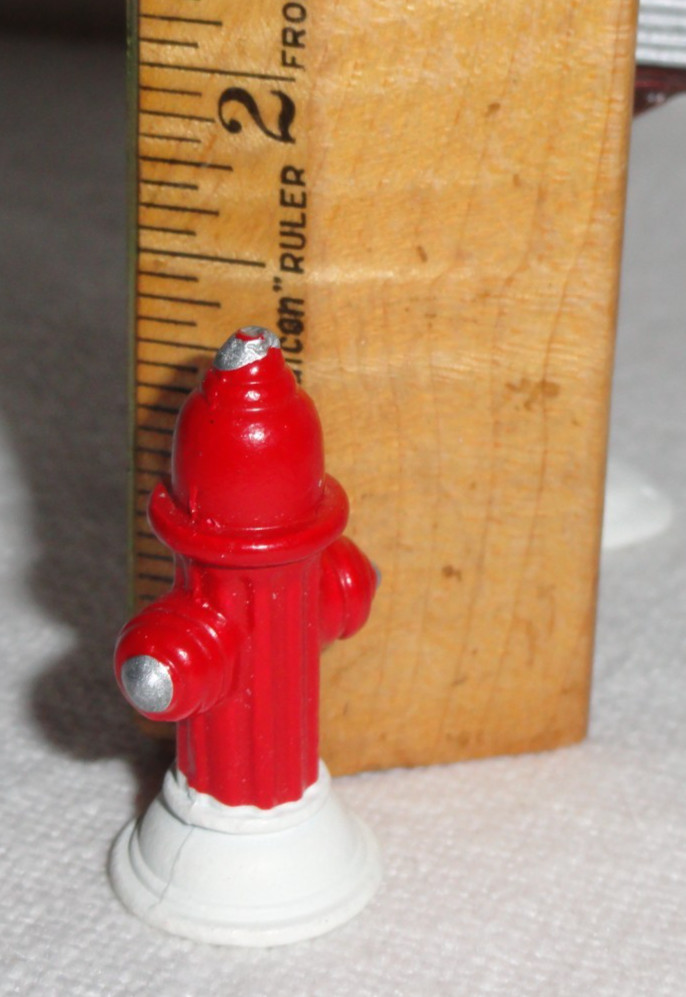 6 pc Dept 56 Accessories ~ 3 Mail Boxes on Post ~ Mail Box ~ Fire Hydrants