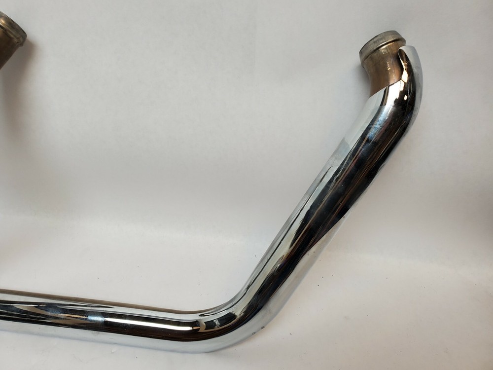 OEM 2018 UP HARLEY DAVIDSON FXBB HEADER PIPE WITH CHROME HEAT SHIELDS