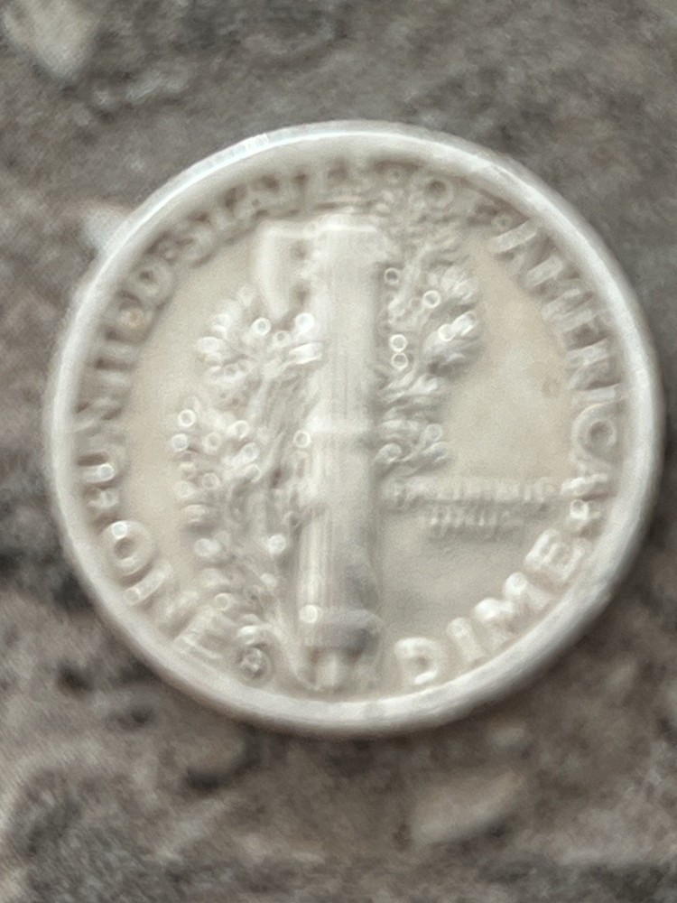 1935 d mercury dime; DDO: In Cod W Trust