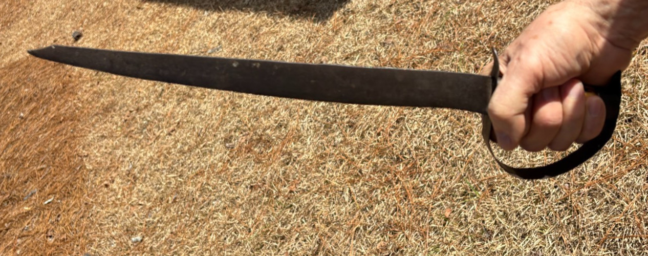 Civil War Confederate D-Guard Bowie Knife, Used Antique