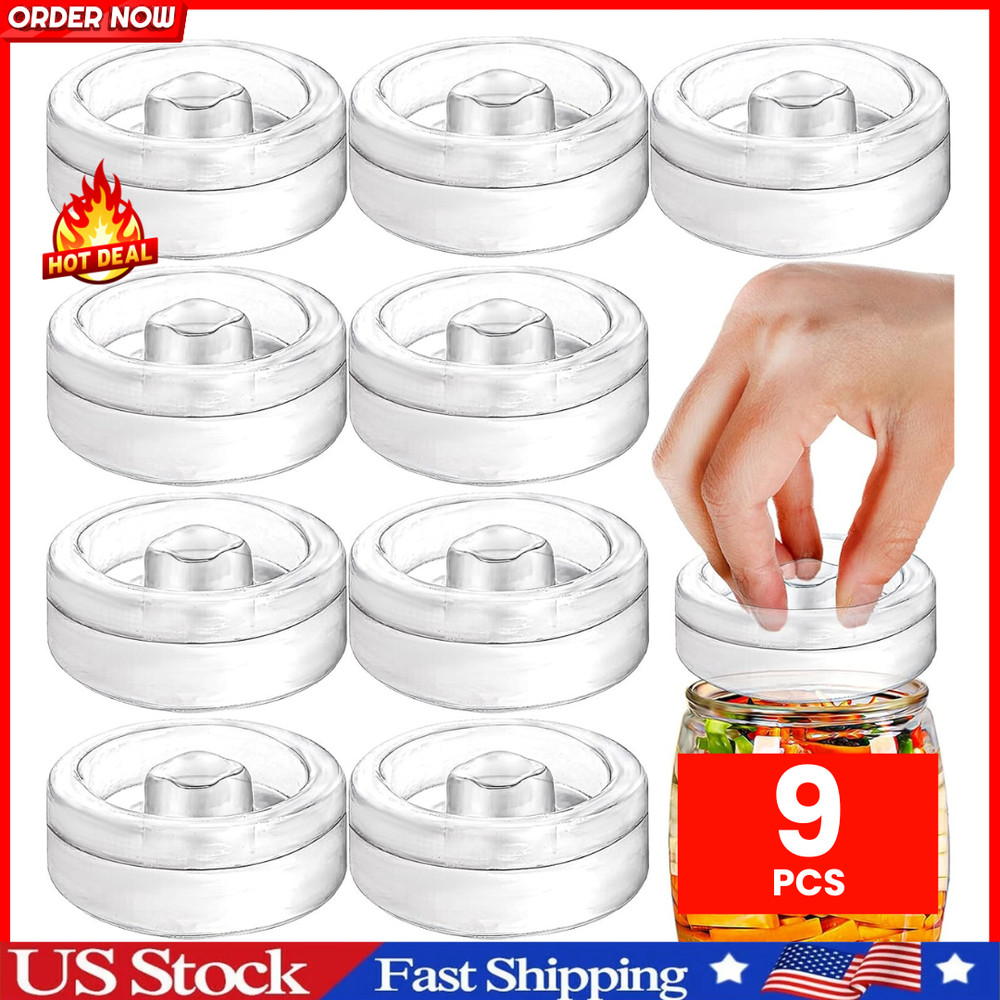 9 Pack Fermentation Glass Weights with Easy Grip Handle, Fermentation Weights...