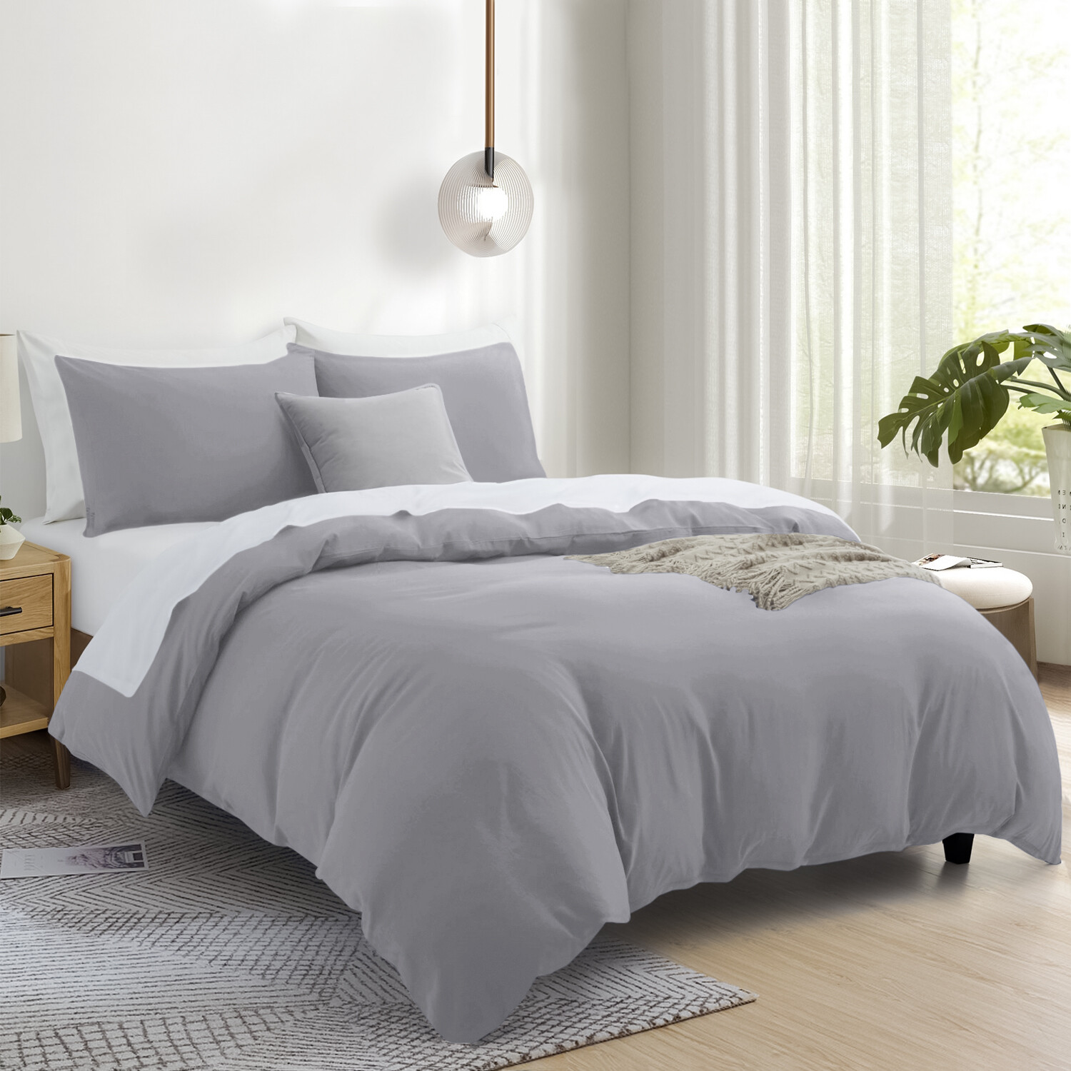 3 Piece Duvet Cover Set 1800 Series Hotel Quality Ultra Soft Cover for Comforter