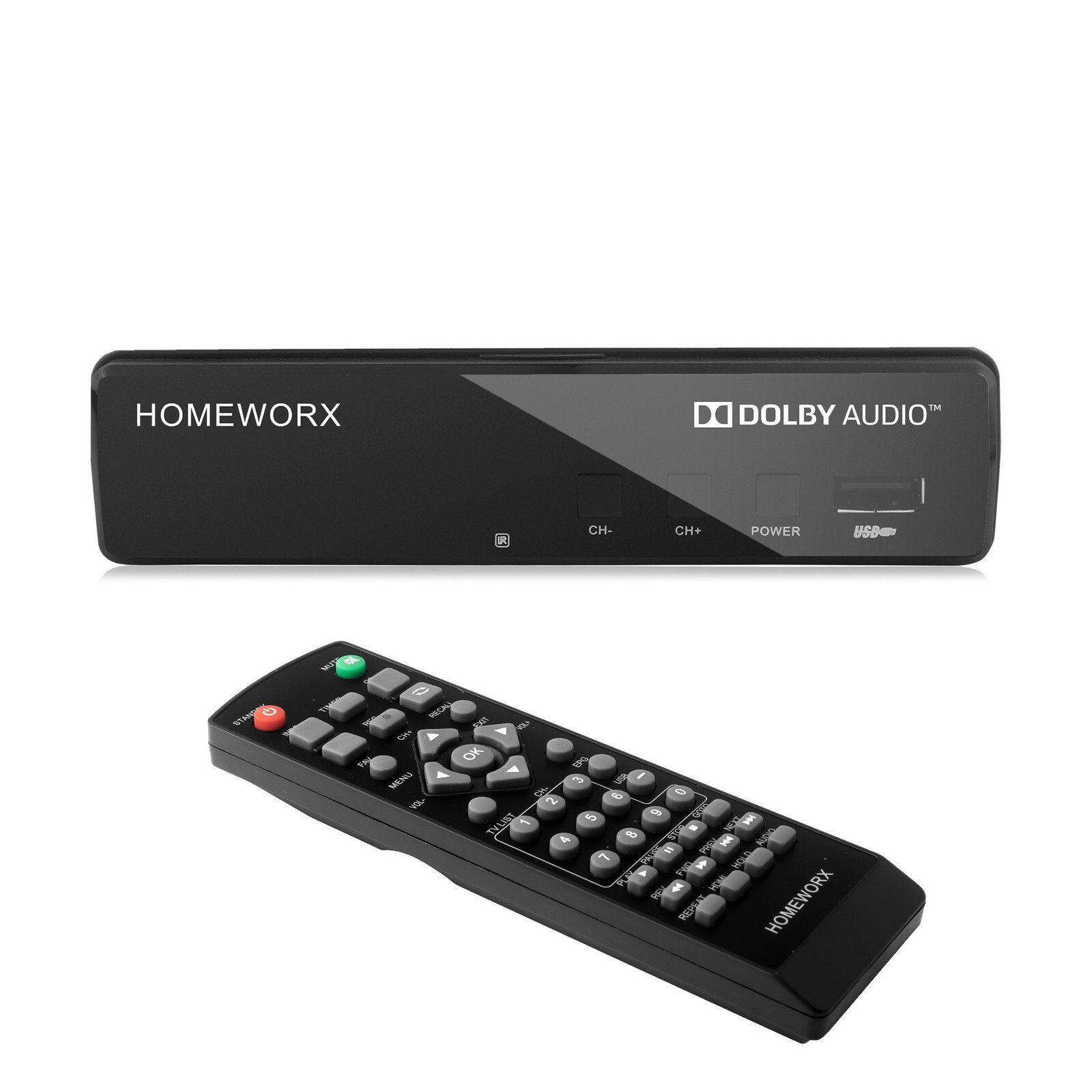Mediasonic HomeWorx HDTV ATSC Digital Converter Box with TV Recording (HW130STB)