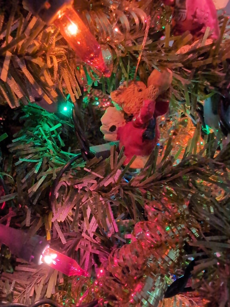 25" Mini Lighted Christmas Tree with Ornaments