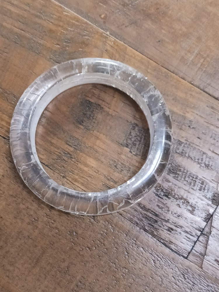 Clear Crackle Bakelite Bracelet