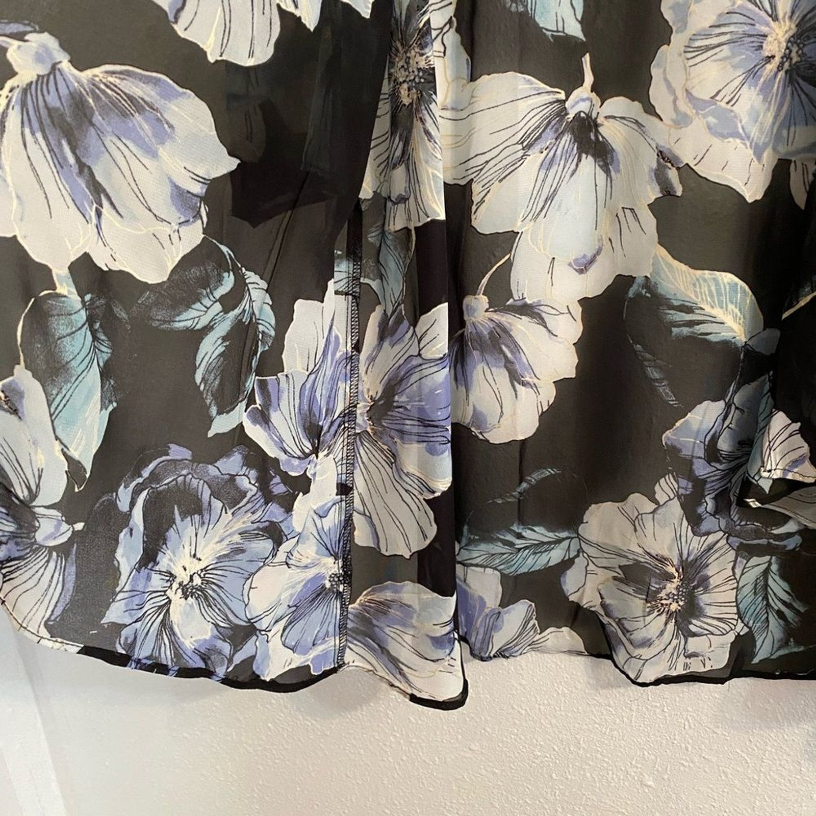 Boho Floral Sheer L Kimono Cottagecore Fairy Dainty Romantic Coquette b2-12