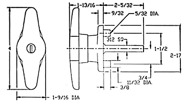 ARE Polymer Clockwise T-handle Lock, Truck Cap Topper Camper Shell