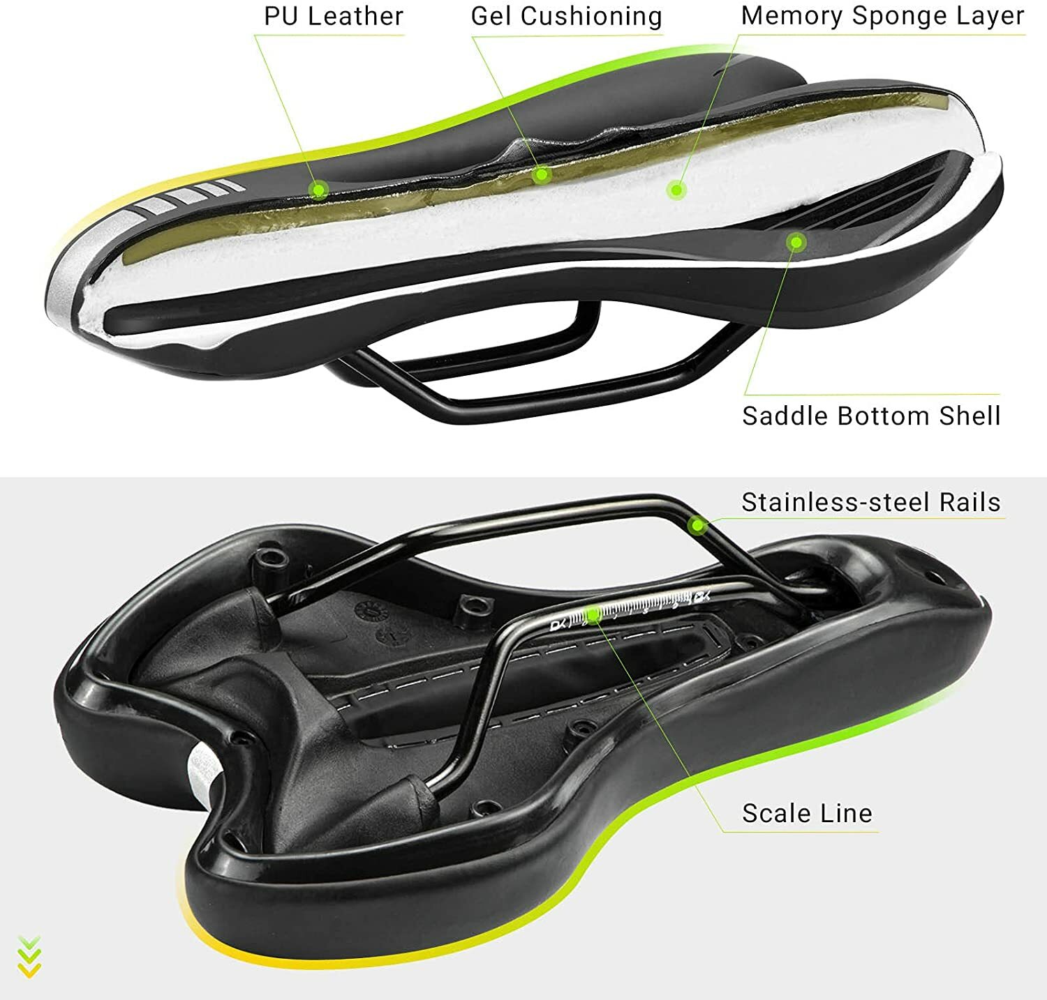 LERWAY Bike Seat Bicycle Saddle MTB Road Mountain Cycling Gel Comfort Rainproof