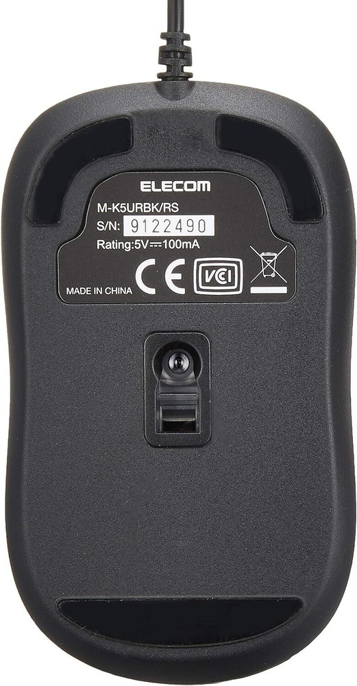 ELECOM Mouse wired S size Small 3 button USB optical Black ROHS Directive M