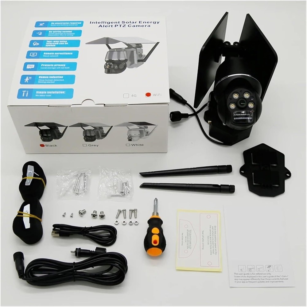 Solar Panel Battery Powered 4G Camera Outdoor PIR Wireless Security Surveillance