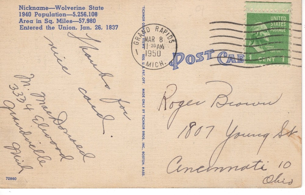 GREETINGS FROM MICHIGAN - PC5063