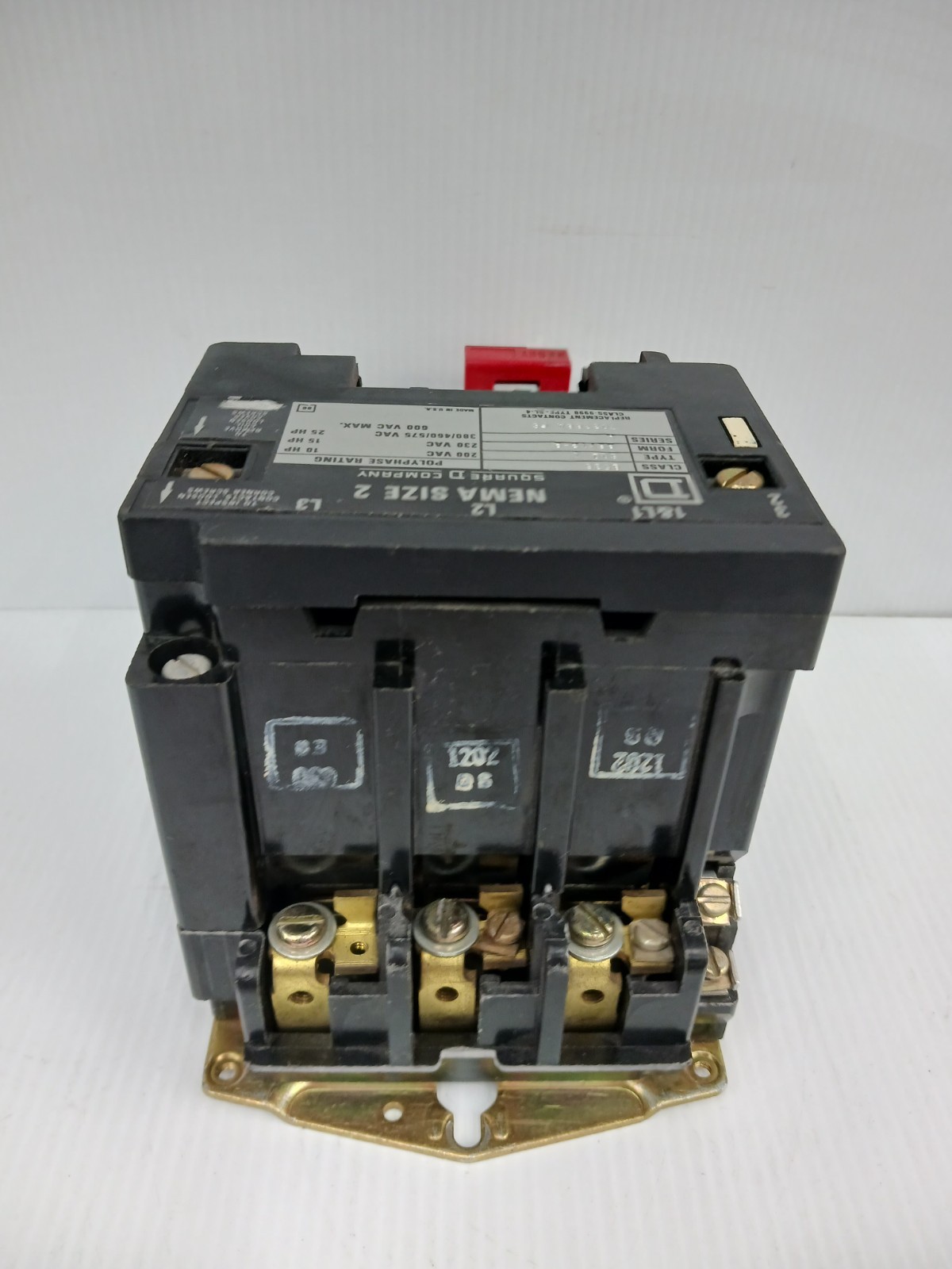 New Square D Size 2 Motor Starter 8536 SD01 Coil 120 V ac 25 HP