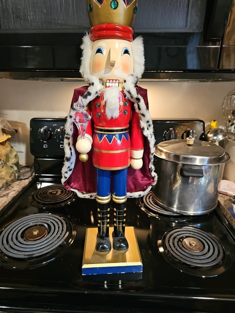 24 inch tall nutcracker With Cape.