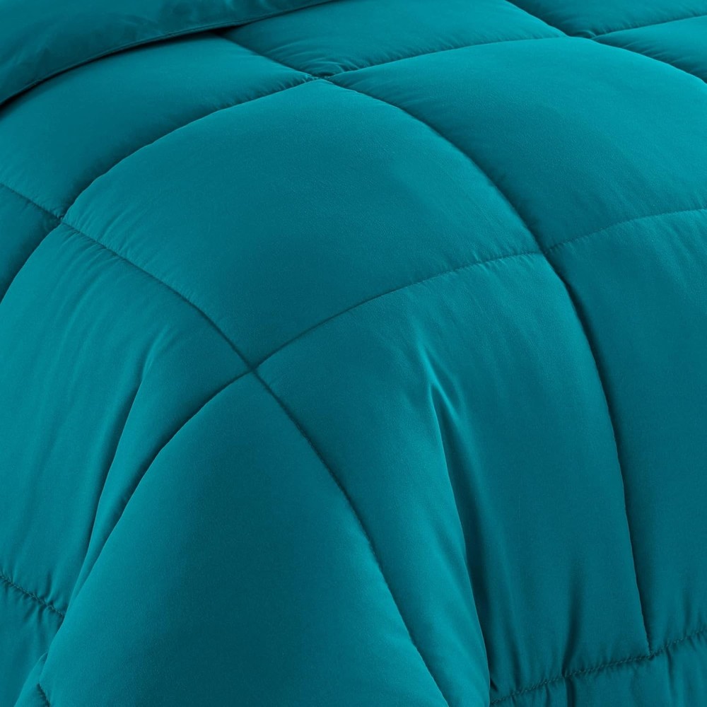 5 Piece Comforter Set Bag Solid Color All Season Soft Down Alternative Blanket