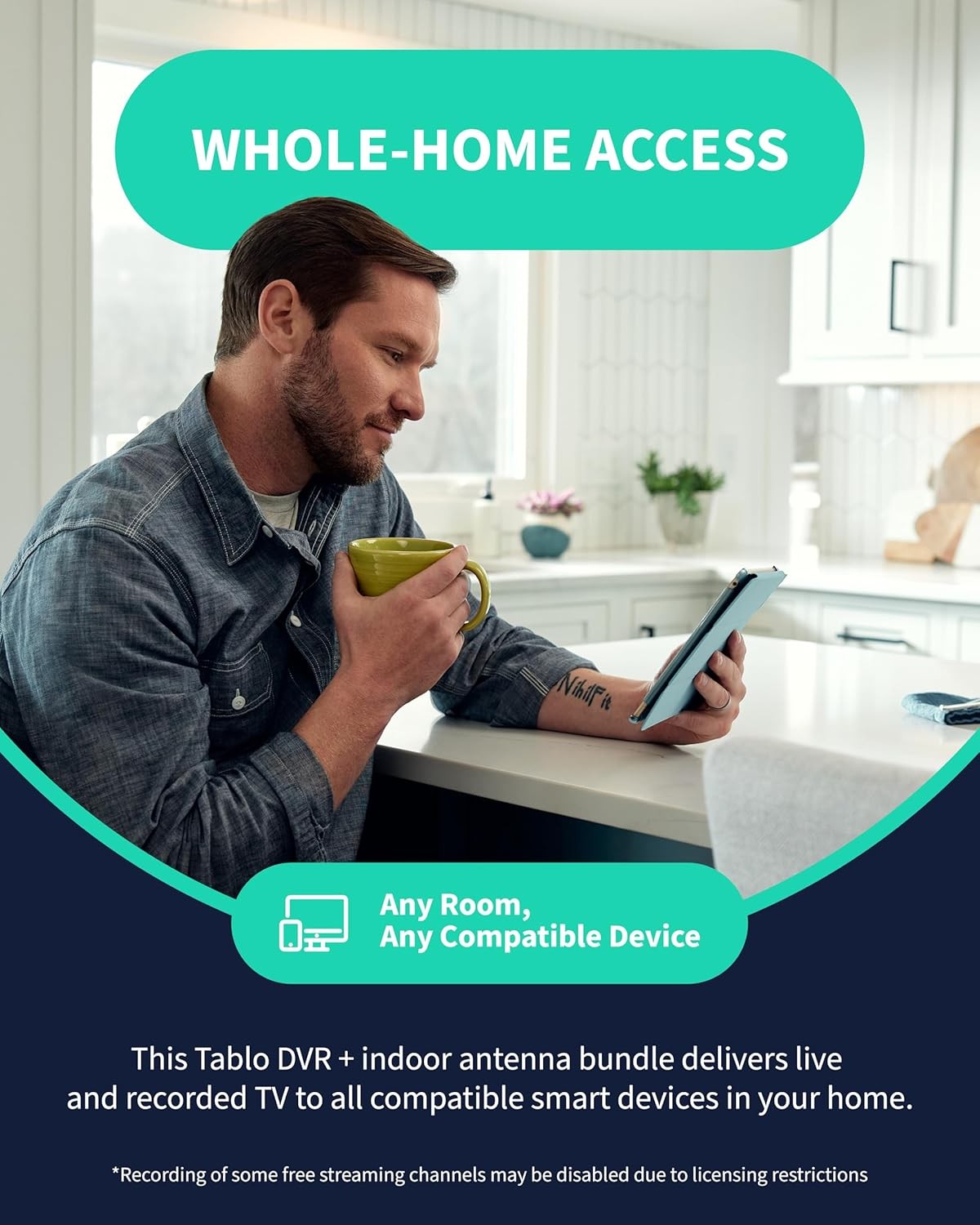 Tablo 4 Tuner Over-the-Air Digital Video Recorder - White (Open Box)