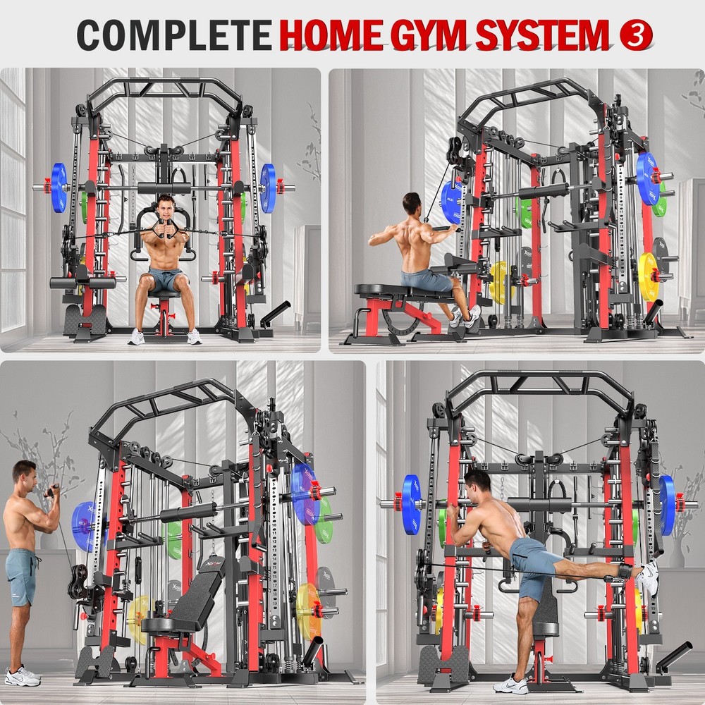 Smith Machine, Multi-Function Strength Training Cage, Suitable for Home Gyms