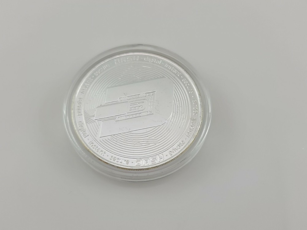 Crypto DASH Silver Tone Coin Token