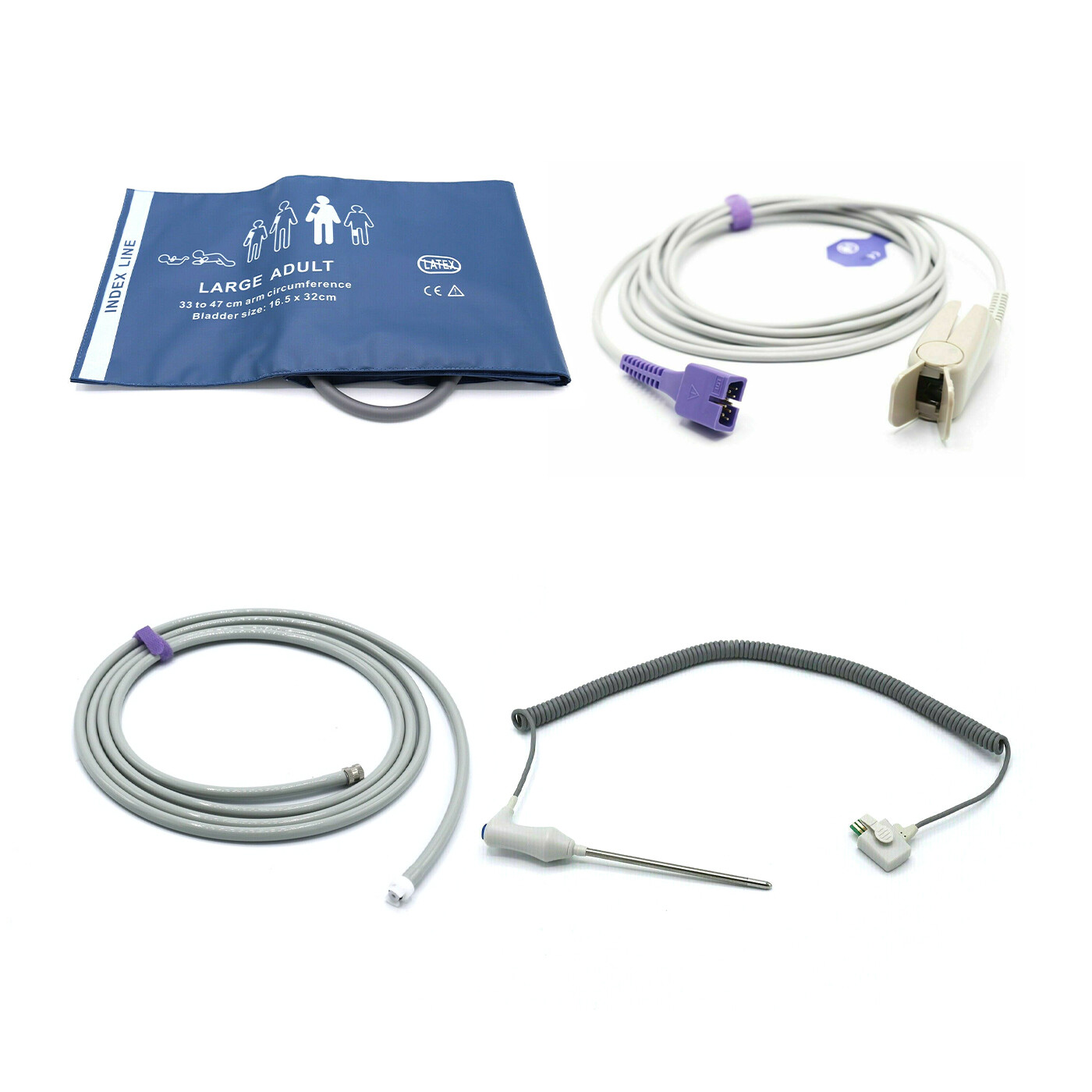 Welch Allyn Accessories Bundle - Cuff,Hose, SpO2 Nellcor Oximax,Oral Temperature