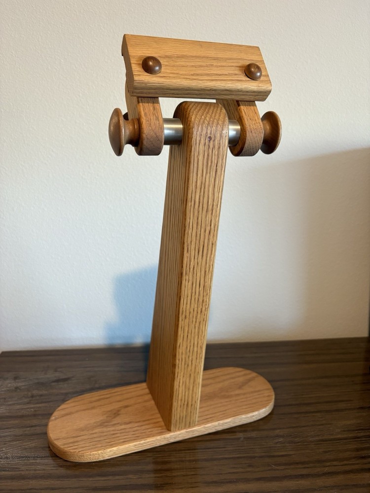 Solid Oak E-Z Stitch Lap Stand Hands Free Needlework Holder Portable IN BOX READ