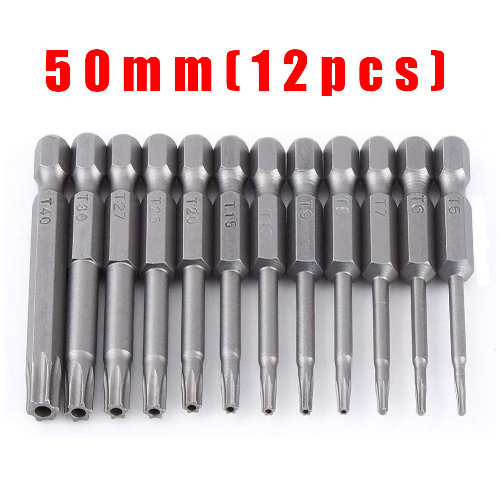 Security Torx Bit Set + Hex Key Allen Bit Set - For Power Drill & Impact Driver